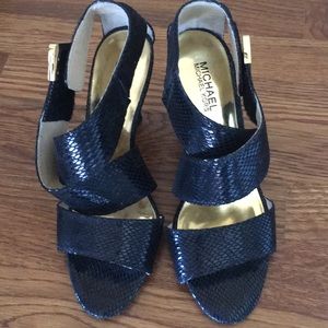 Michael Kors Black Leather Dress Shoes